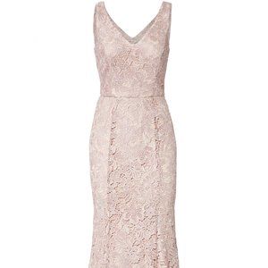 Blush Floral Lace Gown by JS Collections